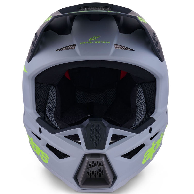 Motokrosová prilba Alpinestars S-M3 Radium matná šedo-fluo žlto-čierna