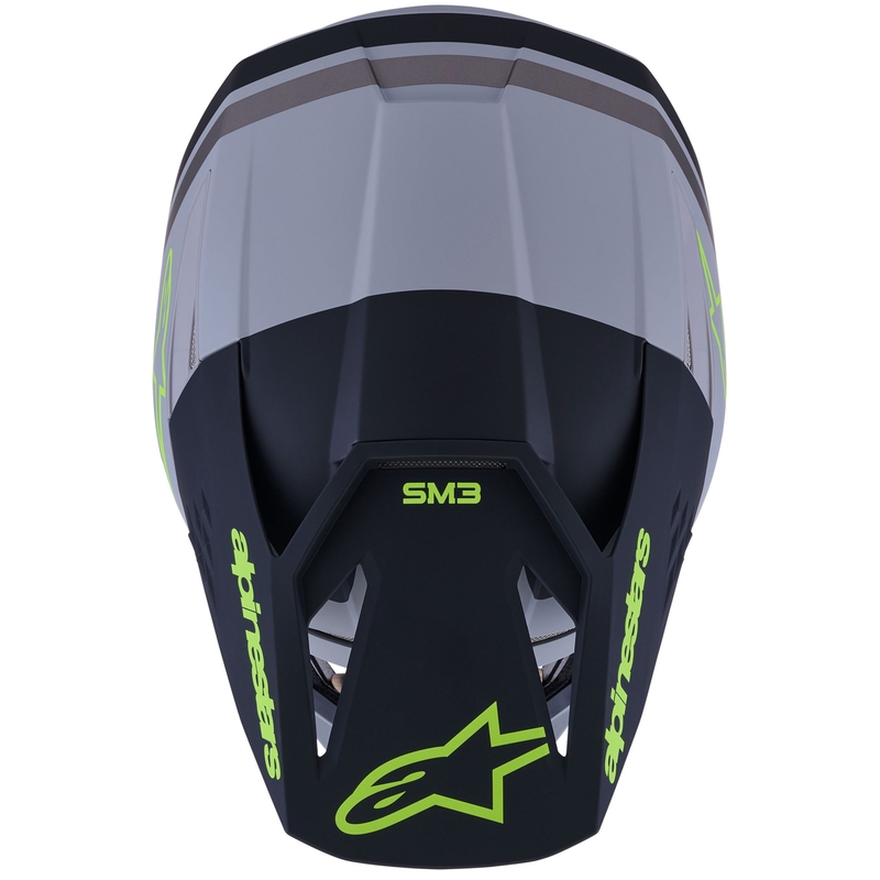 Motokrosová prilba Alpinestars S-M3 Radium matná šedo-fluo žlto-čierna