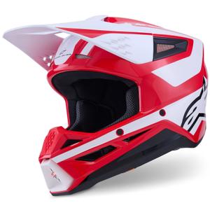 Motokrosová prilba Alpinestars S-M3 Heat červeno-bielo-čierna