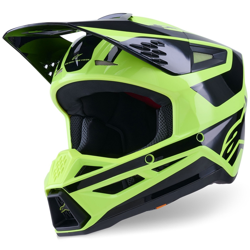 Motokrosová prilba Alpinestars S-M3 Heat fluorescenčno žlto-čierna
