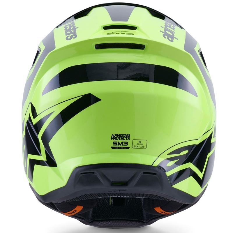 Motokrosová prilba Alpinestars S-M3 Heat fluorescenčno žlto-čierna