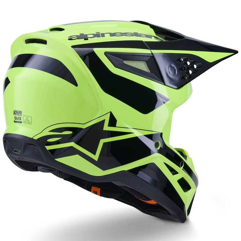 Motokrosová prilba Alpinestars S-M3 Heat fluorescenčno žlto-čierna