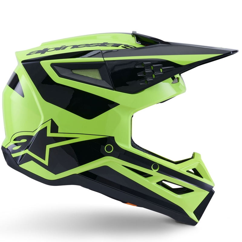 Motokrosová prilba Alpinestars S-M3 Heat fluorescenčno žlto-čierna