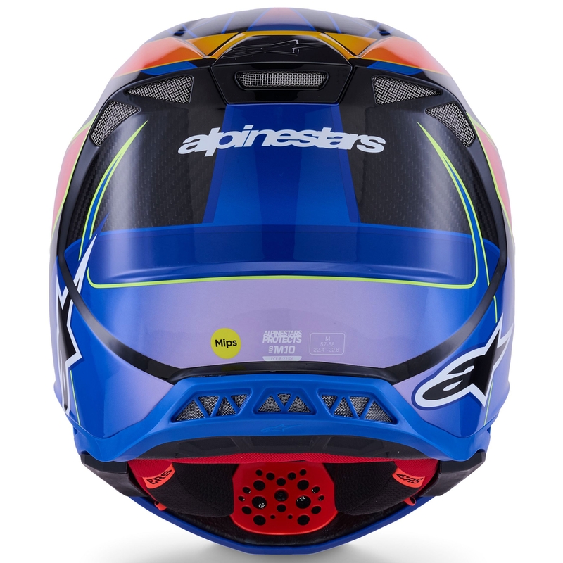 Motokrosová prilba Alpinestars Supertech S-M10 Era modro-červeno-fluorescenčno žltá