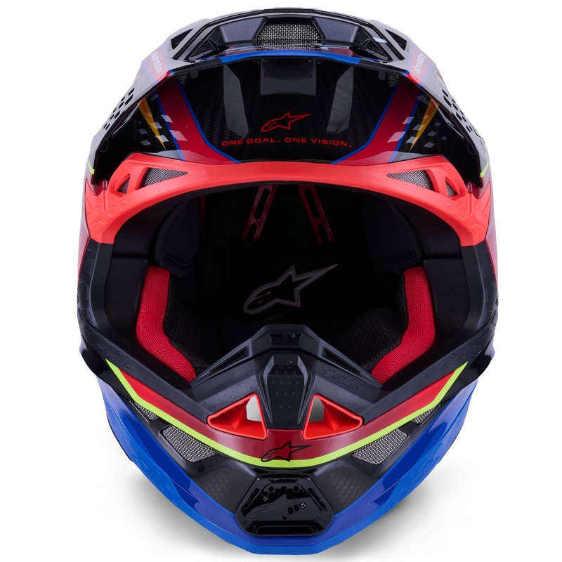 Motokrosová prilba Alpinestars Supertech S-M10 Era modro-červeno-fluorescenčno žltá