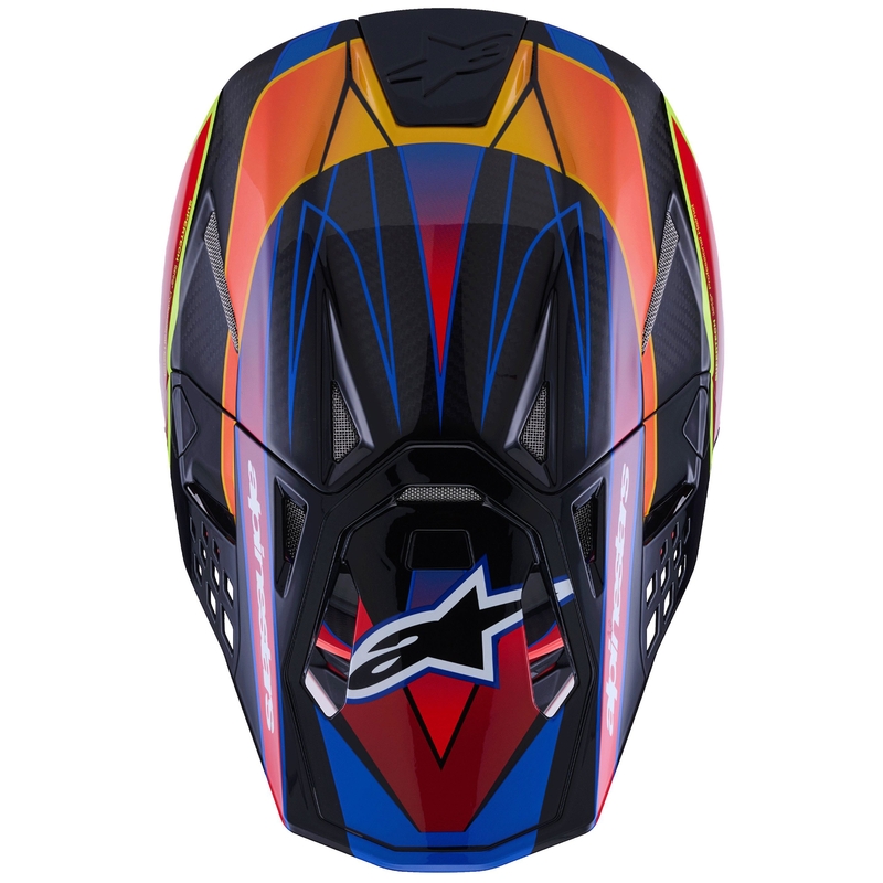 Motokrosová prilba Alpinestars Supertech S-M10 Era modro-červeno-fluorescenčno žltá