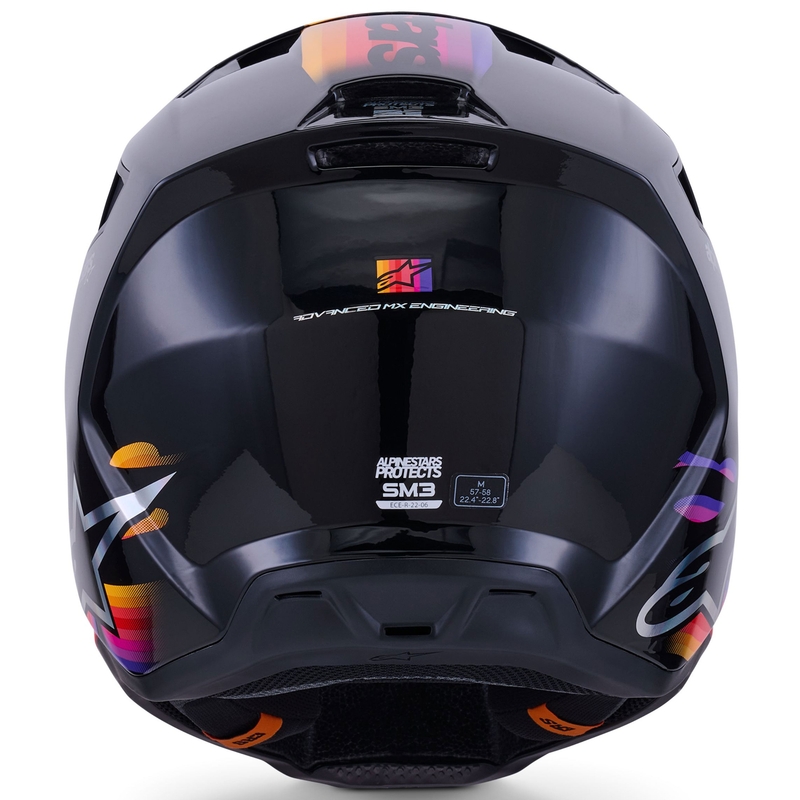 Motokrosová prilba Alpinestars S-M3 Force čierno-žlto-červeno-biela