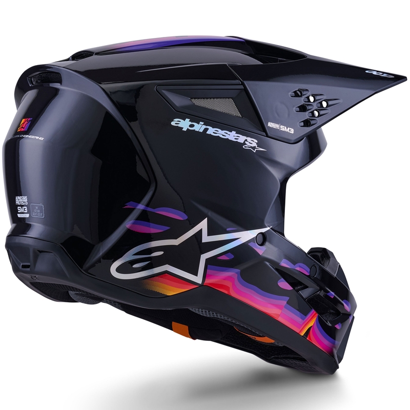 Motokrosová prilba Alpinestars S-M3 Force čierno-žlto-červeno-biela