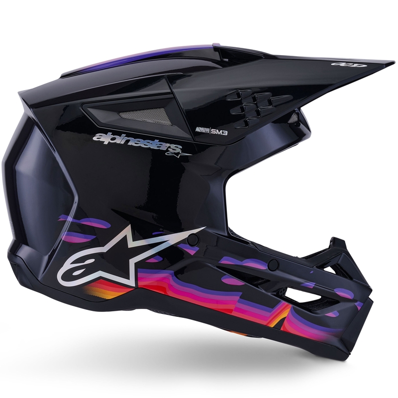 Motokrosová prilba Alpinestars S-M3 Force čierno-žlto-červeno-biela
