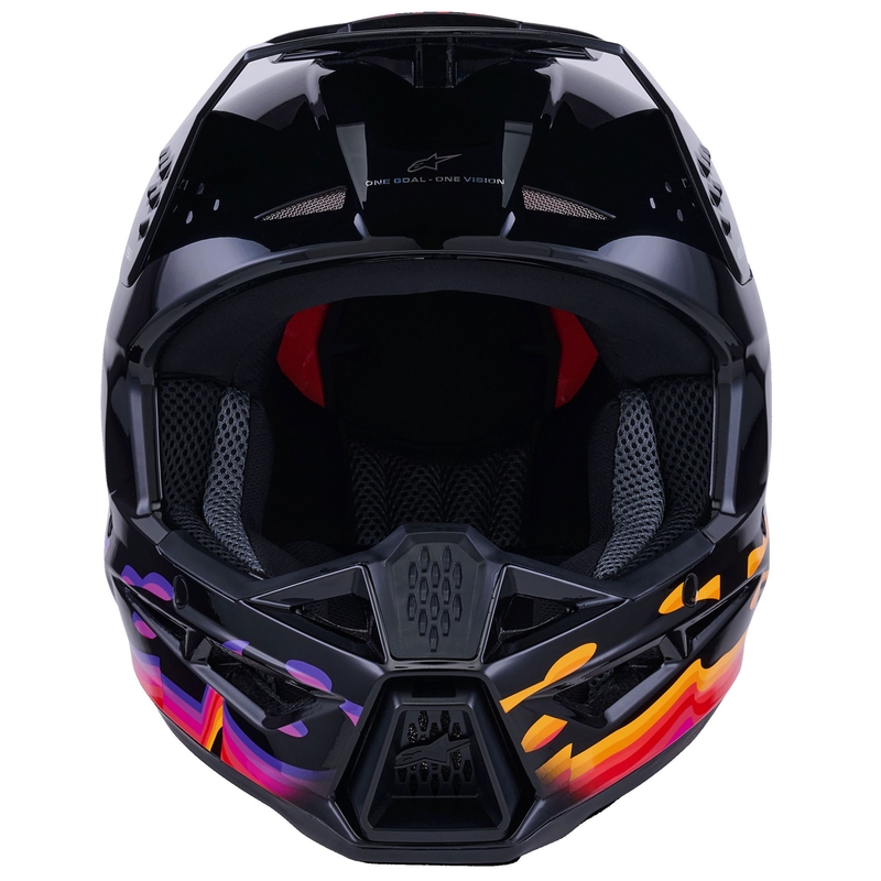 Motokrosová prilba Alpinestars S-M3 Force čierno-žlto-červeno-biela