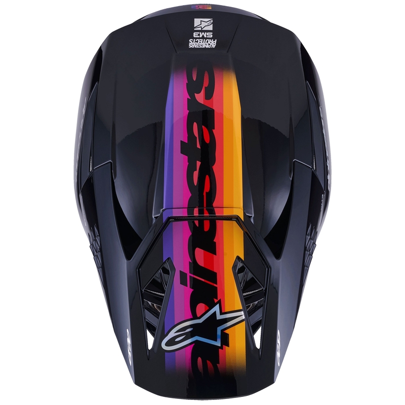 Motokrosová prilba Alpinestars S-M3 Force čierno-žlto-červeno-biela