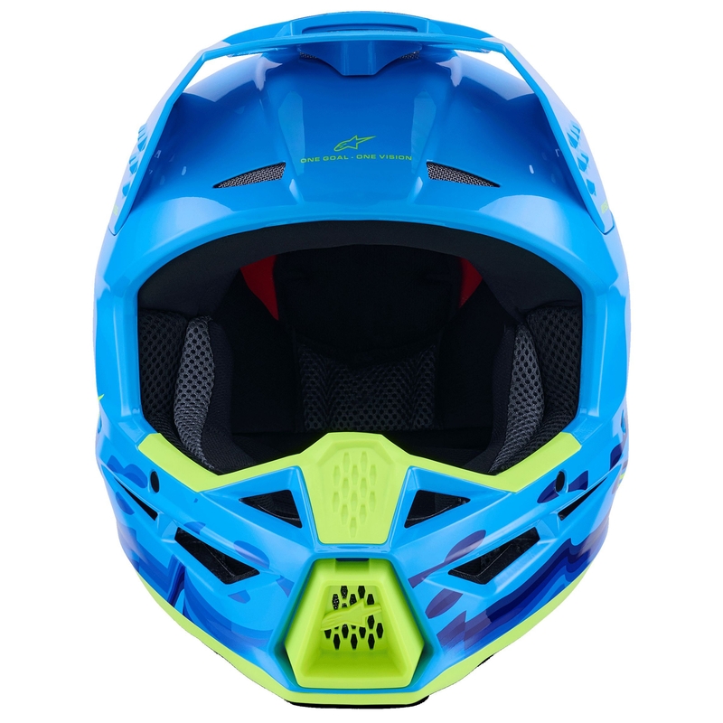 Motokrosová prilba Alpinestars S-M3 Force modro-fluorescenčno žltá