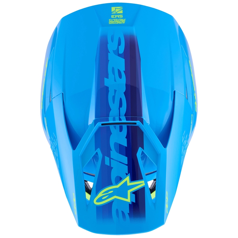 Motokrosová prilba Alpinestars S-M3 Force modro-fluorescenčno žltá