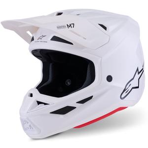 Motokrosová prilba Alpinestars SM7 Solid biela