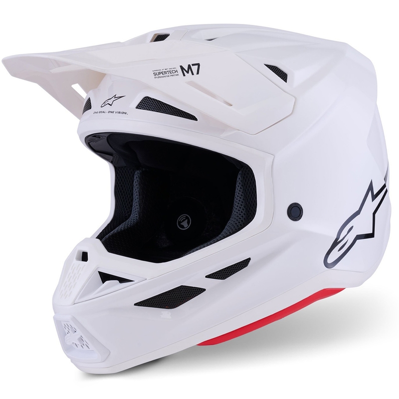 Motokrosová prilba Alpinestars SM7 Solid biela