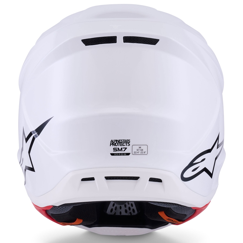 Motokrosová prilba Alpinestars SM7 Solid biela
