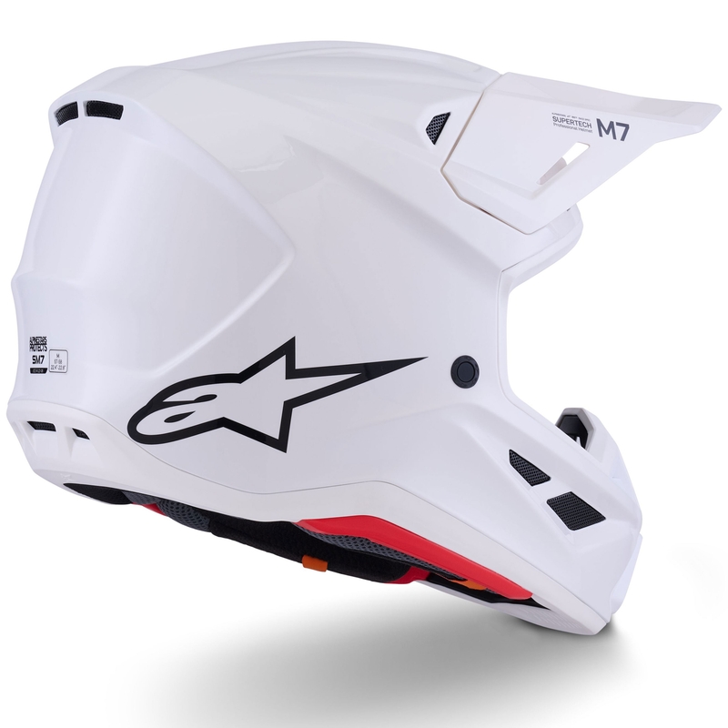 Motokrosová prilba Alpinestars SM7 Solid biela