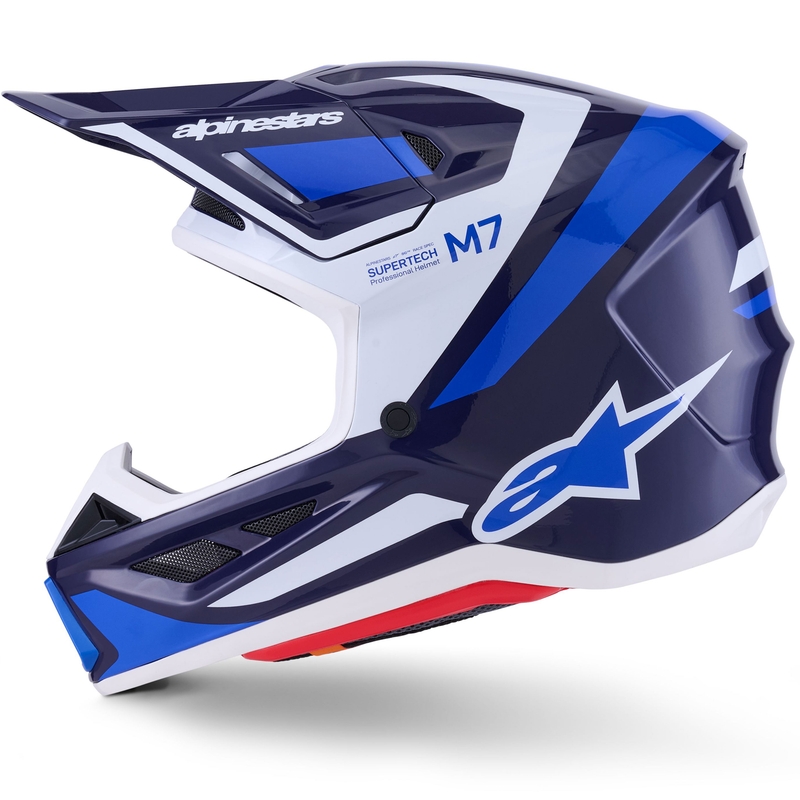 Motokrosová prilba Alpinestars SM7 Rise modro-biela