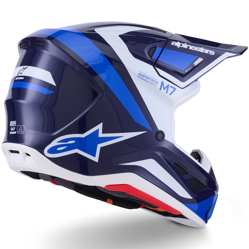 Motokrosová prilba Alpinestars SM7 Rise modro-biela