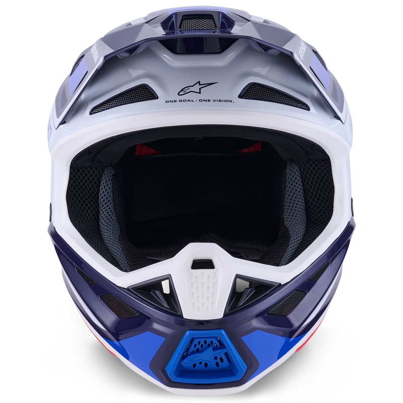 Motokrosová prilba Alpinestars SM7 Rise modro-biela