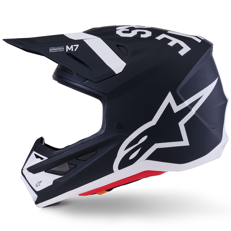 Motokrosová prilba Alpinestars SM7 Dasher matná čierno-biela