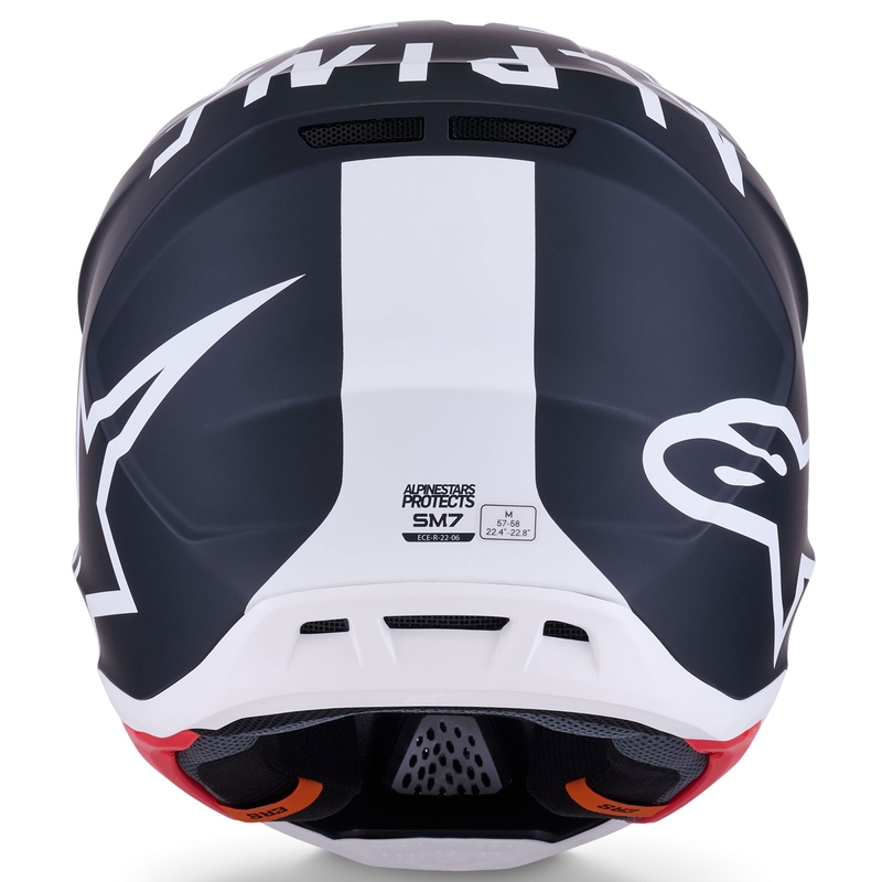 Motokrosová prilba Alpinestars SM7 Dasher matná čierno-biela