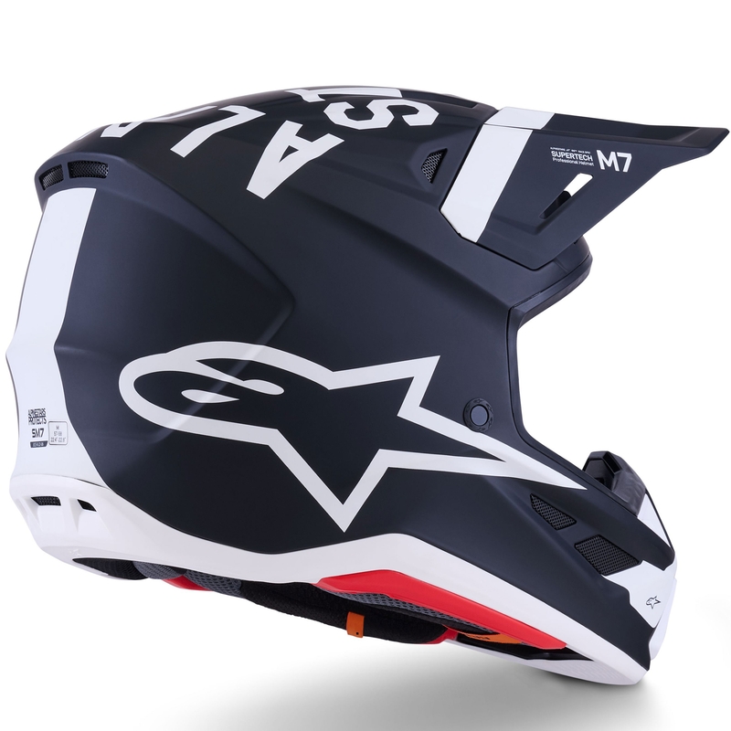 Motokrosová prilba Alpinestars SM7 Dasher matná čierno-biela