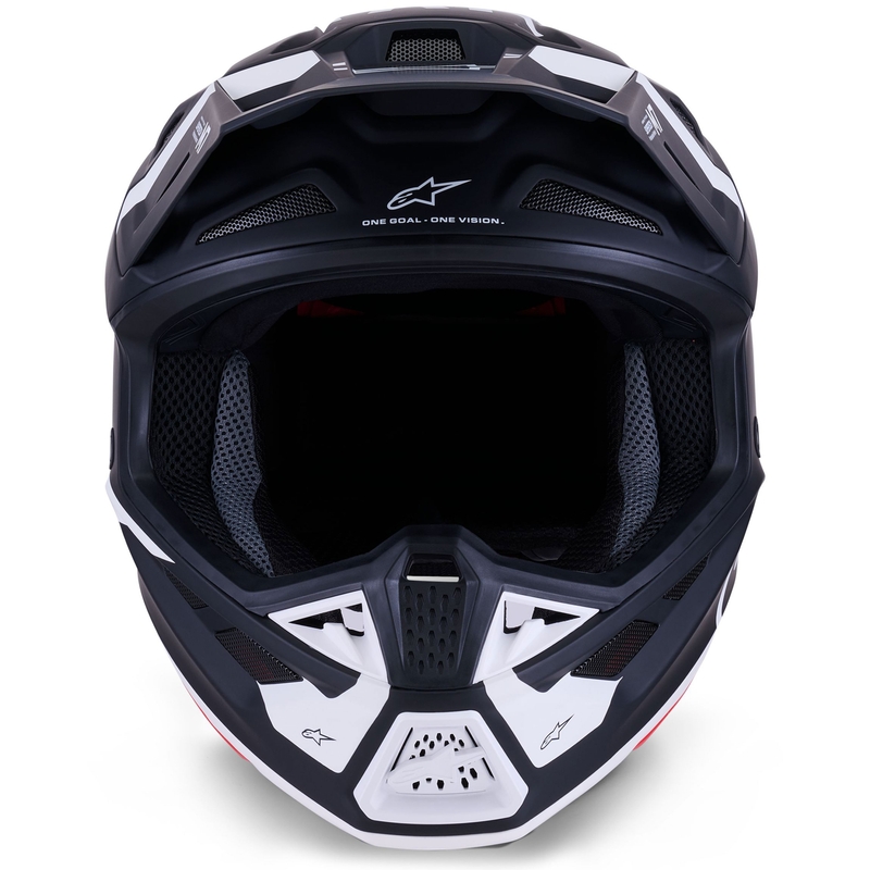 Motokrosová prilba Alpinestars SM7 Dasher matná čierno-biela