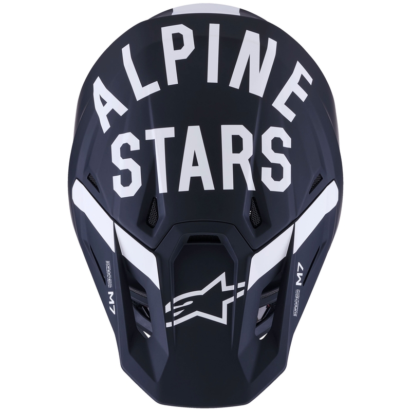 Motokrosová prilba Alpinestars SM7 Dasher matná čierno-biela