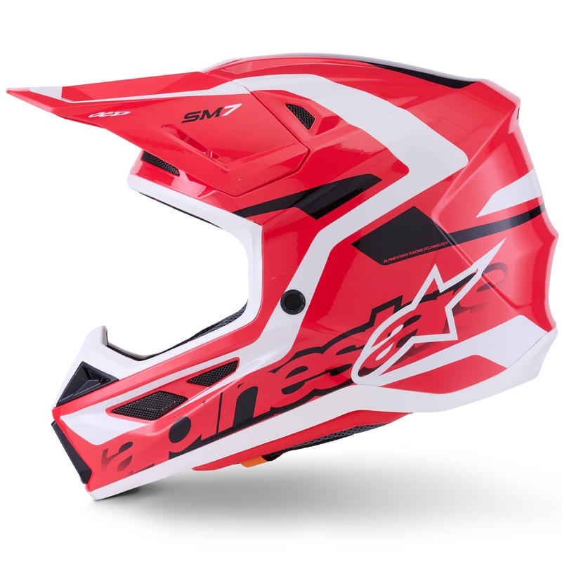 Motokrosová prilba Alpinestars SM7 Deed červeno-čierno-biela