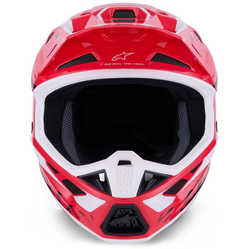 Motokrosová prilba Alpinestars SM7 Deed červeno-čierno-biela