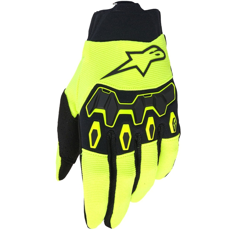 Motokrosové rukavice Alpinestars Full Bore V2 fluorescenčno žlto-čierne