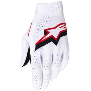 Motokrosové rukavice Alpinestars Supertech MX bielo-čierno-červené
