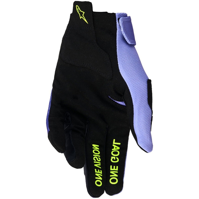 Motokrosové rukavice Alpinestars Radar fialovo-fluorescenčno žlté