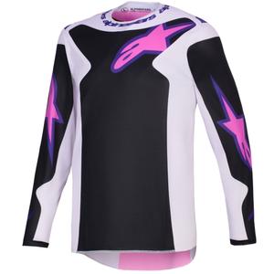 Motokrosový dres Alpinestars Fluid Grid čierno-svetlo šedo-fialový