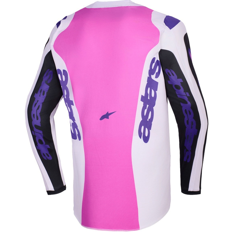 Motokrosový dres Alpinestars Fluid Grid čierno-svetlo šedo-fialový