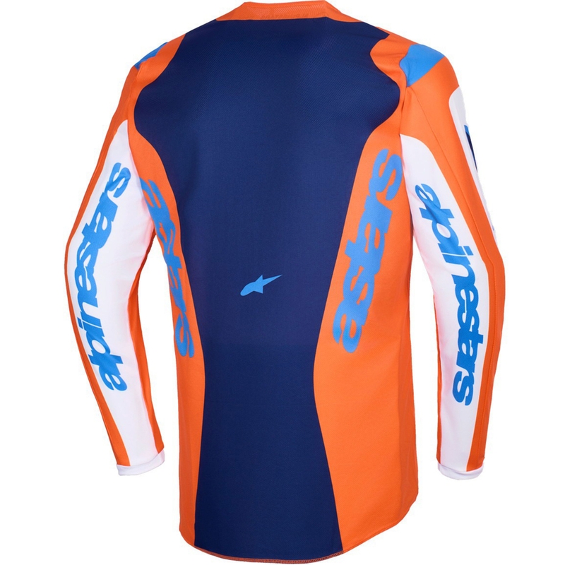 Motokrosový dres Alpinestars Fluid Grid oranžovo-modrý