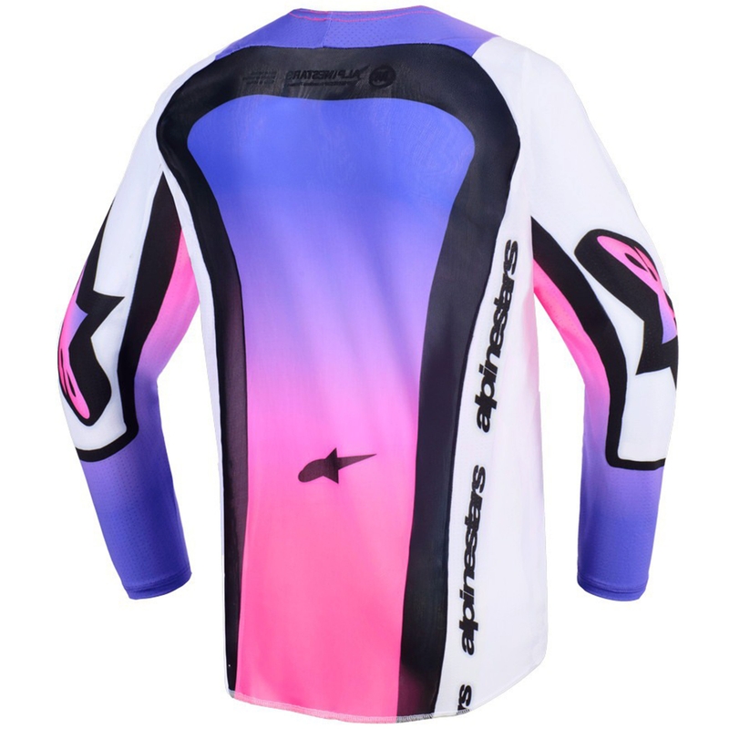 Detský motokrosový dres Alpinestars Supertech Vista Youth bielo-fialovo-čierny