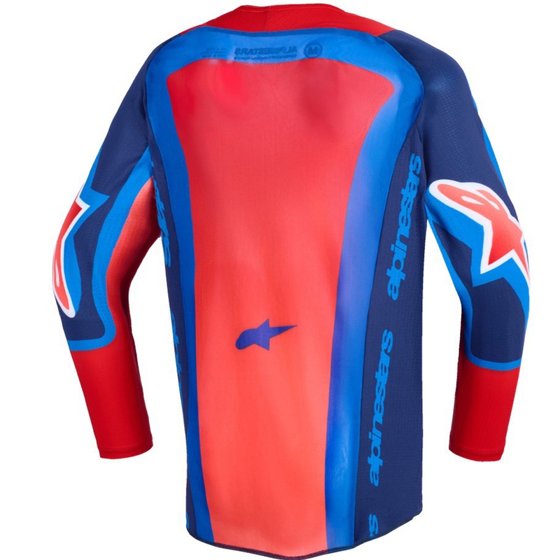 Detský motokrosový dres Alpinestars Supertech Vista Youth tmavo modro-korálovo-kobaltový