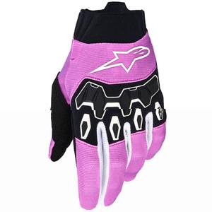 Dámske motokrosové rukavice Alpinestars Stella Full Bore V2 bielo-fluo ružovo-čierne