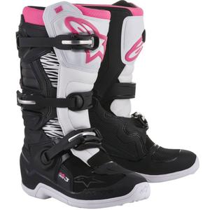 Dámske topánky na motorku Alpinestars Stella Tech 3 čierno-bielo-ružové