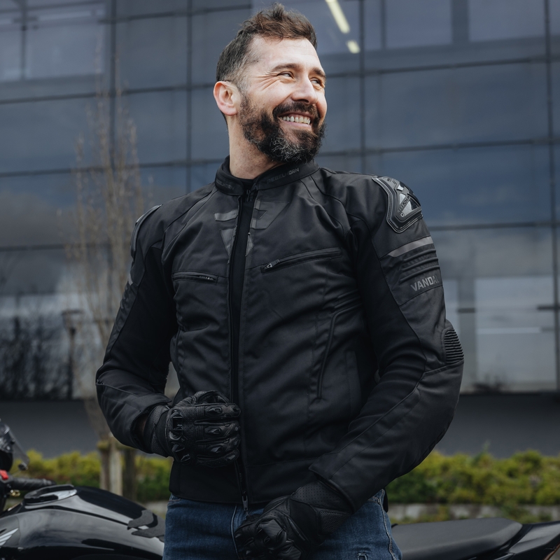 Bunda na motorku Rebelhorn Vandal čierna