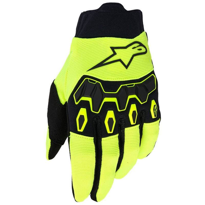 Detské motokrosové rukavice Alpinestars Full Bore V2 Youth/Kids fluorescenčno žlto-čierne