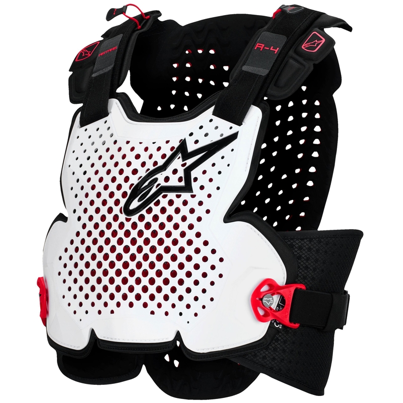 Chránič hrudníka Alpinestars A-4 Plasma čierno-červeno-biely