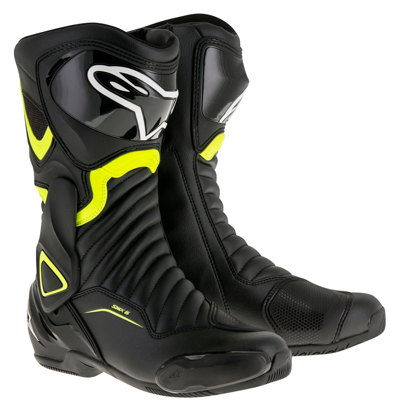 Vysoké čižmy na motocykel Alpinestars S-MX 6 čierno-fluorescenčno žlté