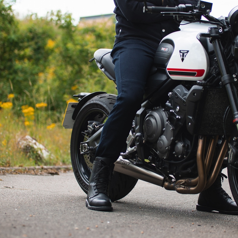 Džínsy na motorku OXFORD ORIGINAL APPROVED SUPER STRETCH JEANS AA SLIM FIT modré indigo