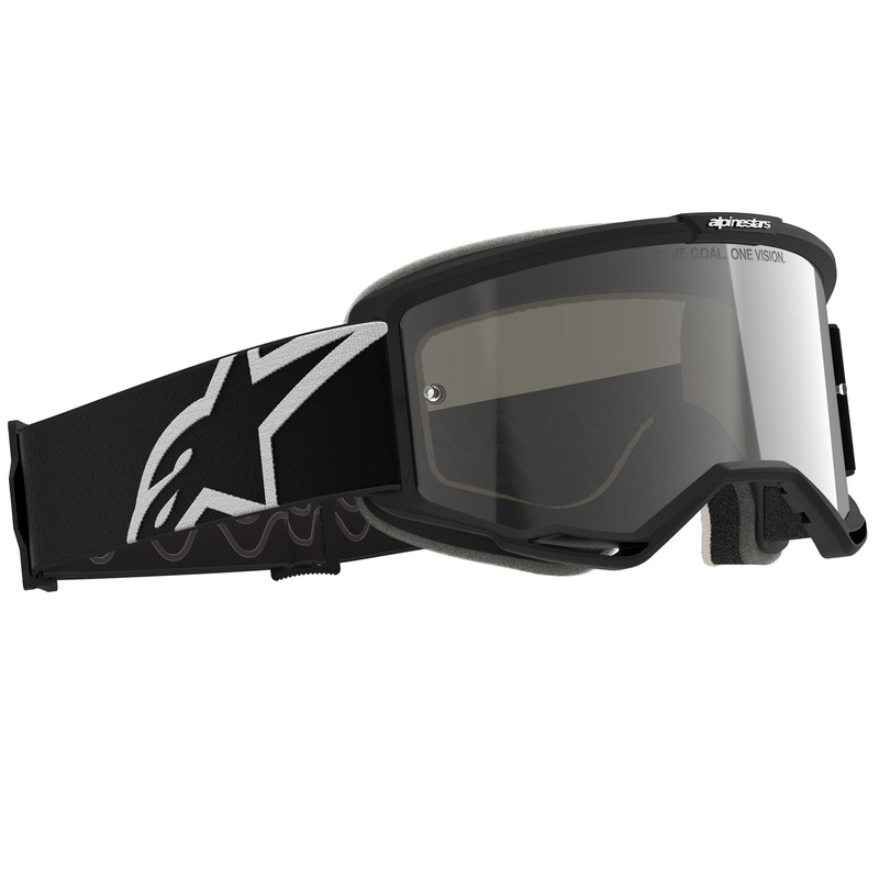 Motokrosové okuliare Alpinestars Vision 5 Corp čierne s čírym priezorom