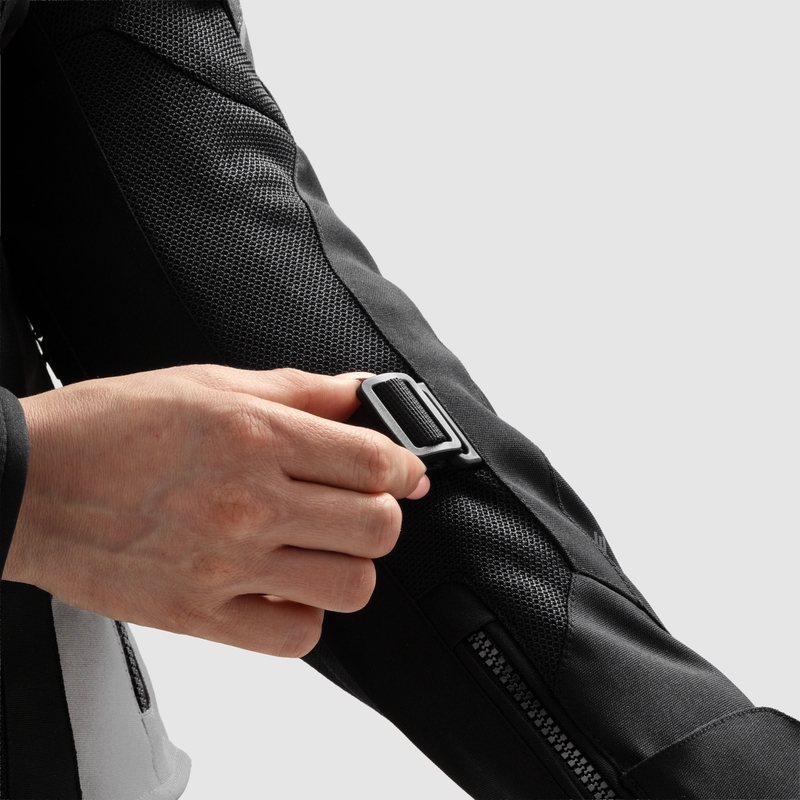 Dámska bunda na motocykel Rebelhorn Hiflow V čierno-šedo-fluorescenčno žltá