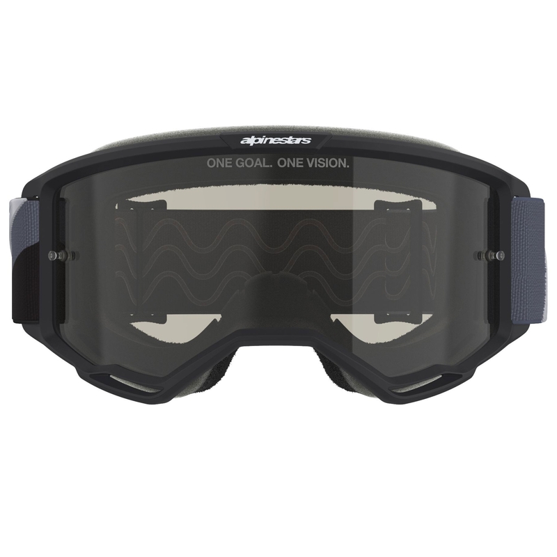Motokrosové okuliare Alpinestars Vision Sand čierno-šedé s tmavo dymovým zorníkom