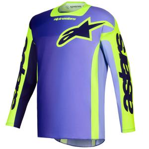 Motokrosový dres Alpinestars Racer Portl fialovo-fluo žltý